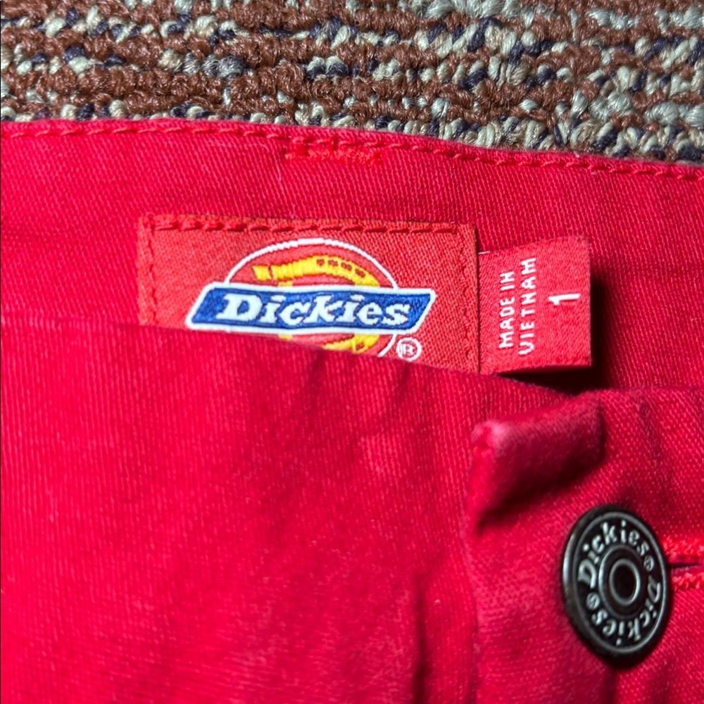 Dickies Red low rise bell bottom pants women’s 1 vibrant flare leg pants - Picture 8 of 13